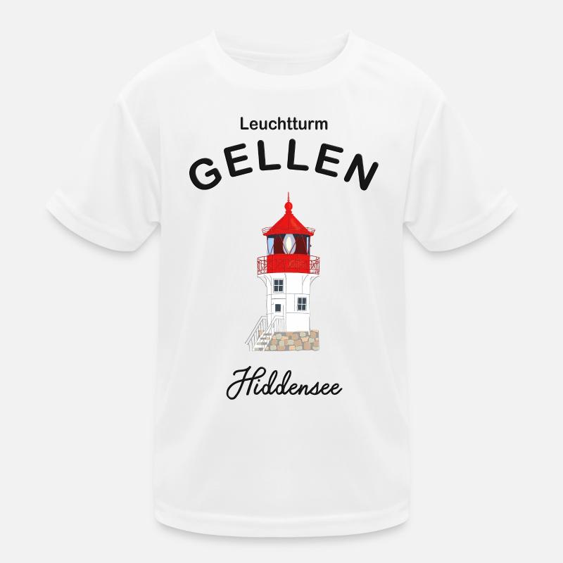 Hiddensee, Leuchtturm Gellen, Deutsche Ostsee Kinder Funktions-T-Shirt