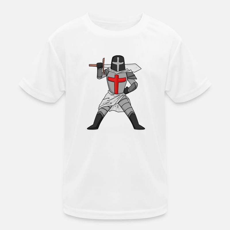 Templar Sword Cross Kids Functional T-Shirt