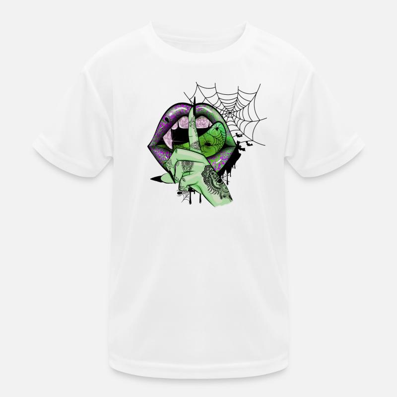 Lèvres de vampire vert T-shirt sport Enfant