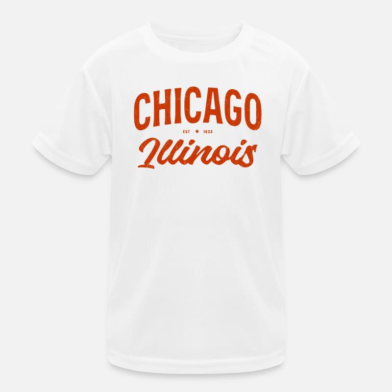 Chicago Illinois Vintage Script Kinder Funktions-T-Shirt