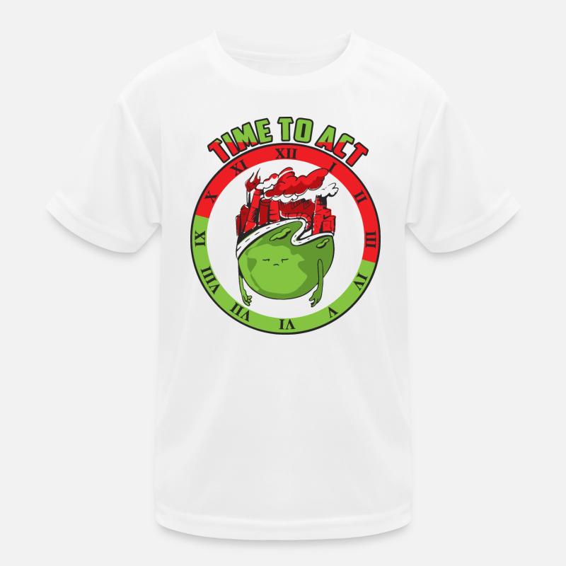 Climate change, time to act Kids Functional T-Shirt