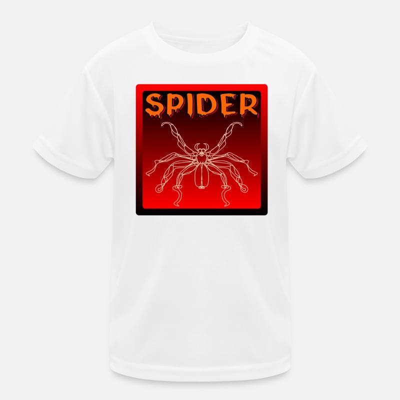 LINE ART SPINNE - HALLOWEEN KOSTÜM Kinder Funktions-T-Shirt