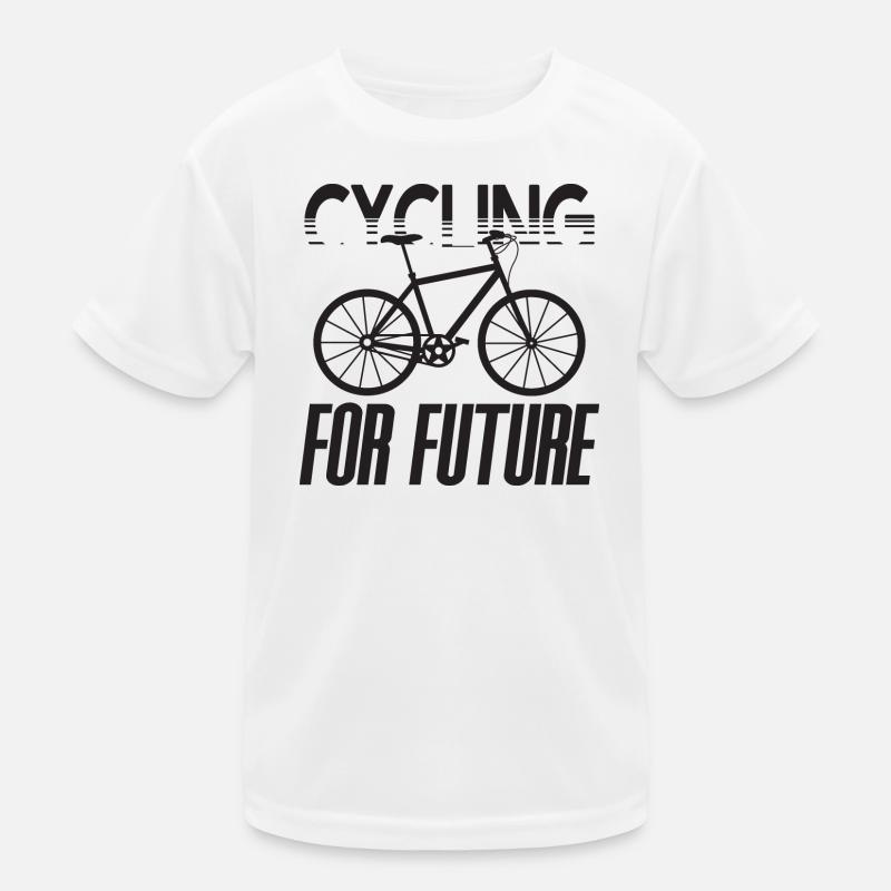 Cycling for Future cyclist climate change gift - Kids Functional T-Shirt - white