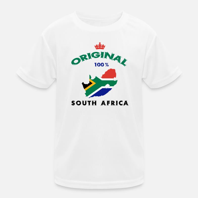 Design original 100 % drapeau de l'Afrique du Sud T-shirt sport Enfant
