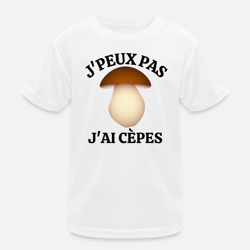 cèpes, champignon, ramasser des champignon T-shirt sport Enfant