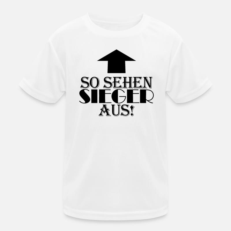 Sieger Erster Gewinner Kinder Funktions-T-Shirt