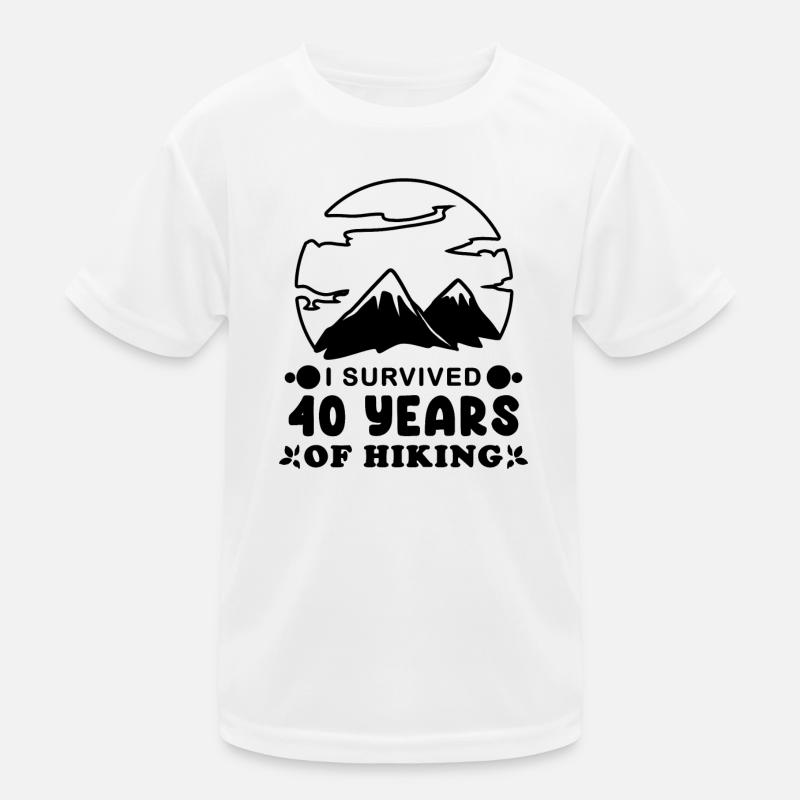 Hiking 40th birthday hiker mountain mountains Kids Functional T-Shirt