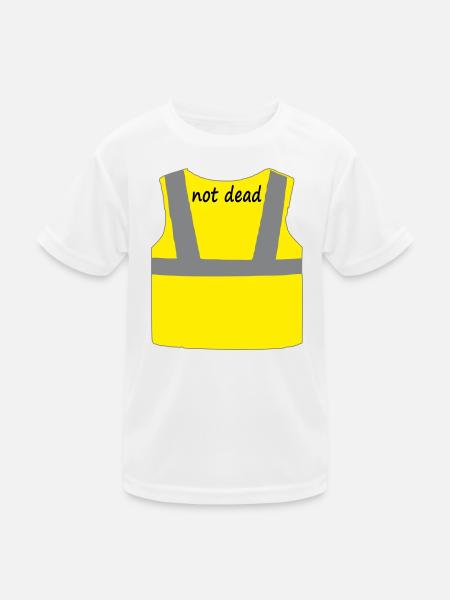 Gelbe Weste - Kinder Funktions-T-Shirt - Weiß - Vorne