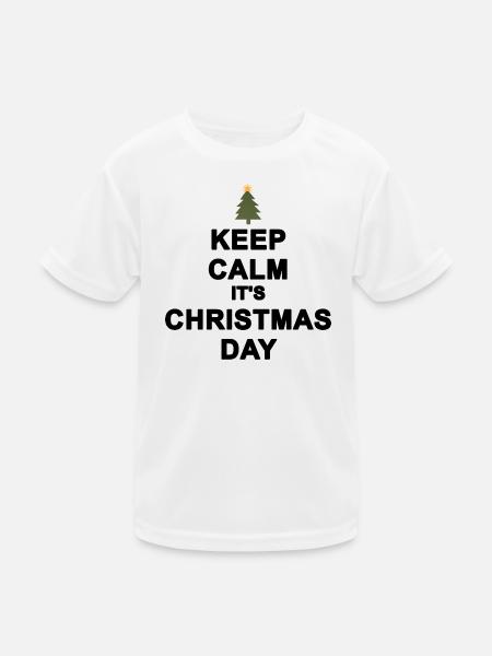 keep calm christmas - T-shirt sport Enfant - blanc - Devant