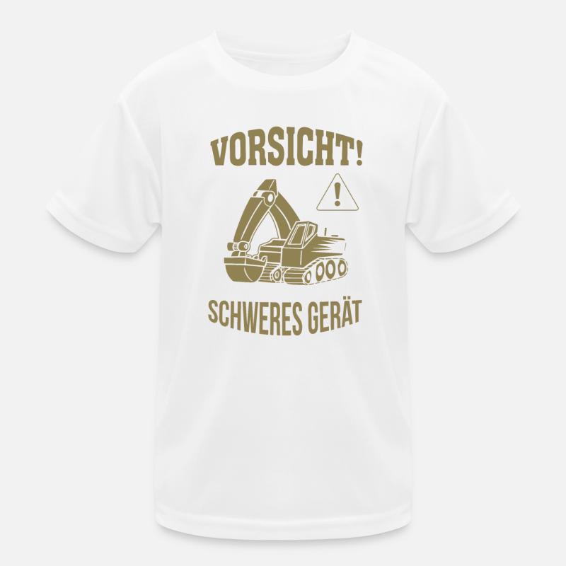 Bagger Baggerfahrer Baugeräteführer Schweres Gerät Kinder Funktions-T-Shirt