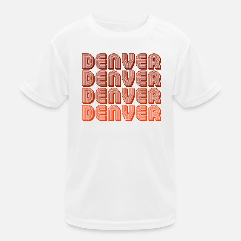 Denver Retro Blockschrift Kinder Funktions-T-Shirt