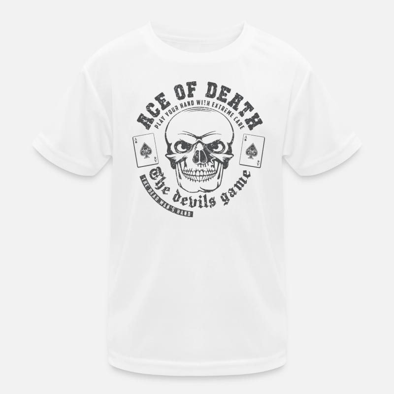 Ass des Todes - Kinder Funktions-T-Shirt - Weiß