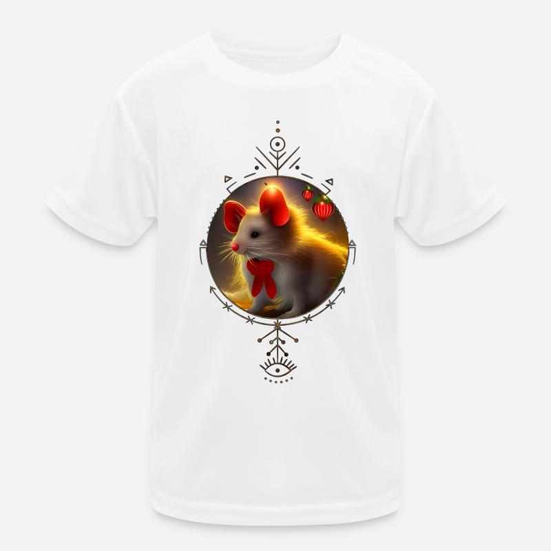 Mignonne petite souris de Noël T-shirt sport Enfant