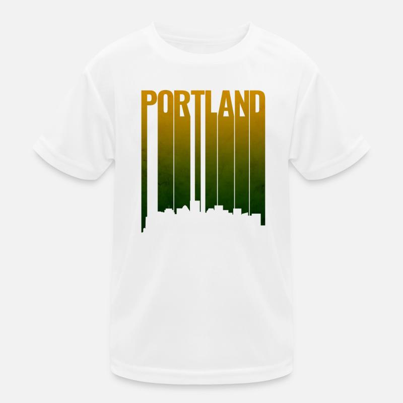 Portland Skyline Gradient Kinder Funktions-T-Shirt