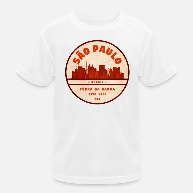 São Paulo Skyline 1822 Kinder Funktions-T-Shirt