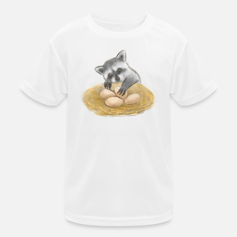Voleur d’œufs de raton laveur mignon T-shirt sport Enfant