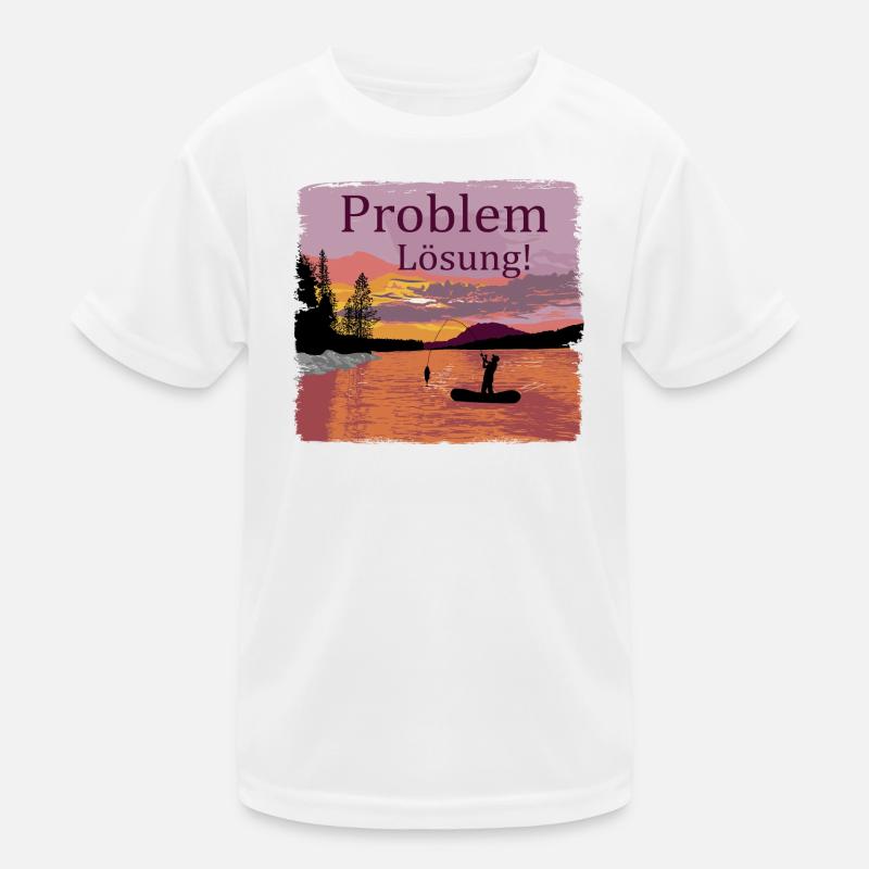 Problem Lösung Angeln Kinder Funktions-T-Shirt