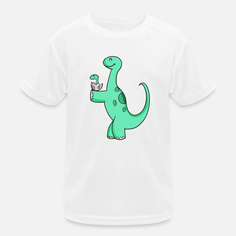 Dinosaure avec bébé dinosaure T-shirt sport Enfant