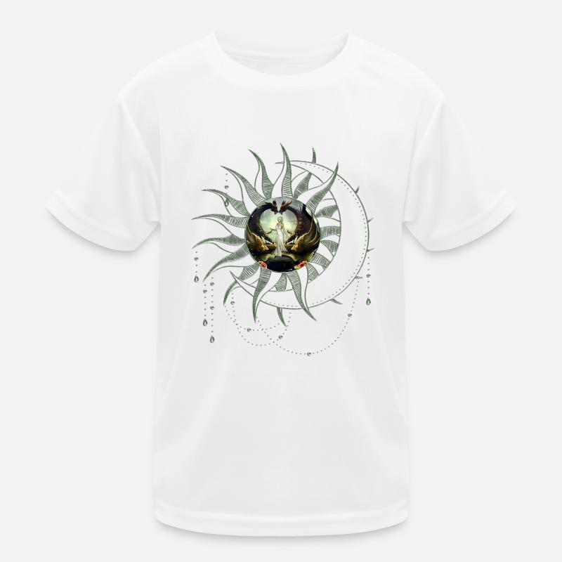 Wunderbare Fee am Drachentor - Kinder Funktions-T-Shirt - Weiß