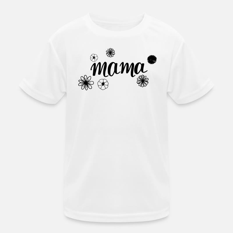 Mama im Blumenfeld Kinder Funktions-T-Shirt