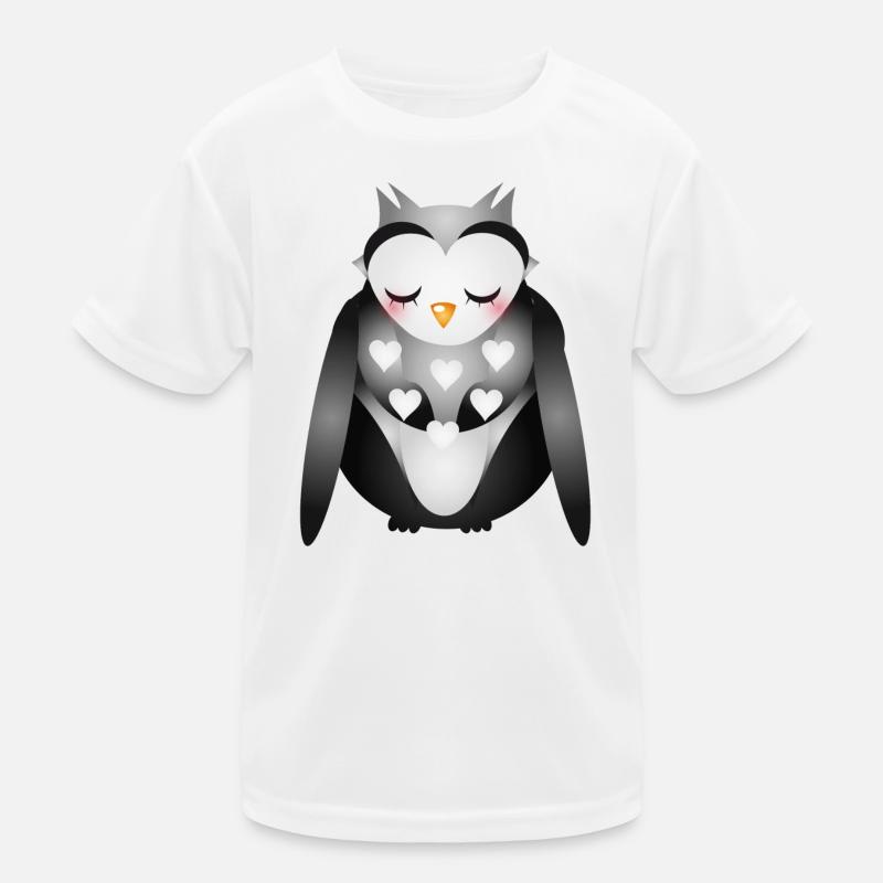 niedliche verträumte Eule Kinder Funktions-T-Shirt