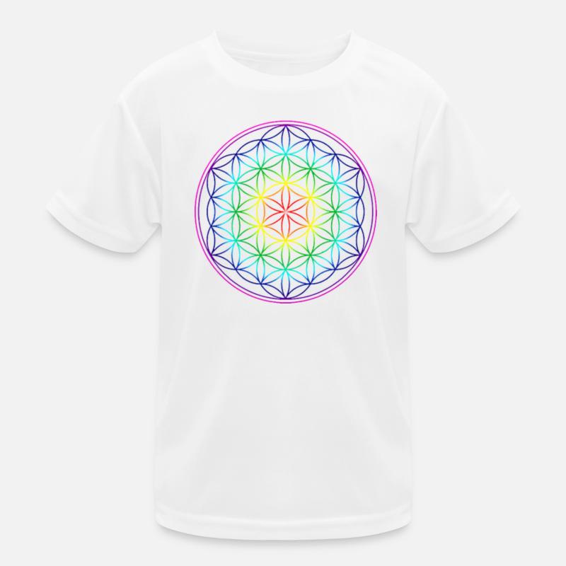 REGENBOGENBLUME DES LEBENS Kinder Funktions-T-Shirt