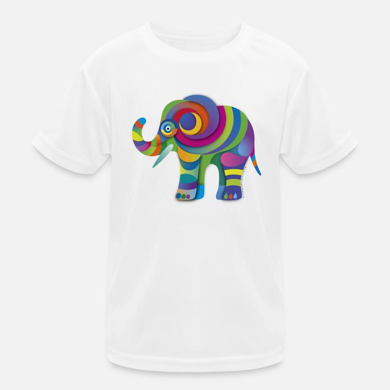 Kleiner Farbenelefant Kinder Funktions-T-Shirt