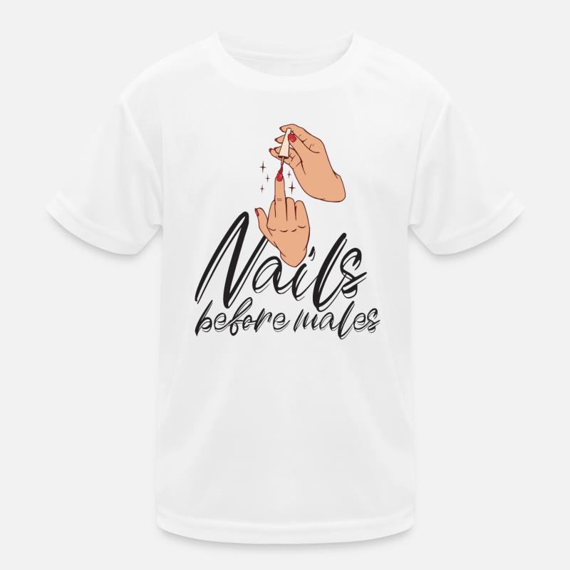 Nails before men Nail designer Kids Functional T-Shirt