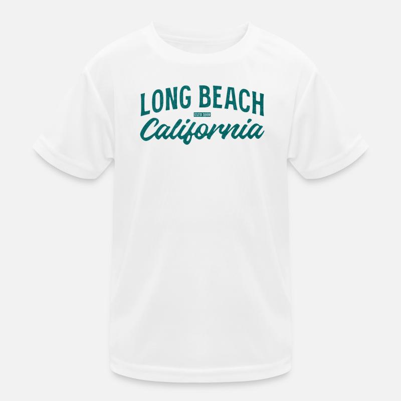 Long Beach California Vintage Script Kids Functional T-Shirt