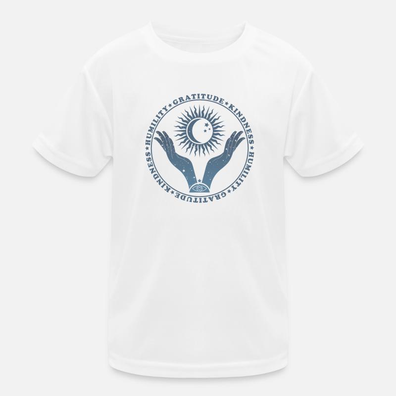 Humility - Gratitude - Kindness - Boho Design Kids Functional T-Shirt