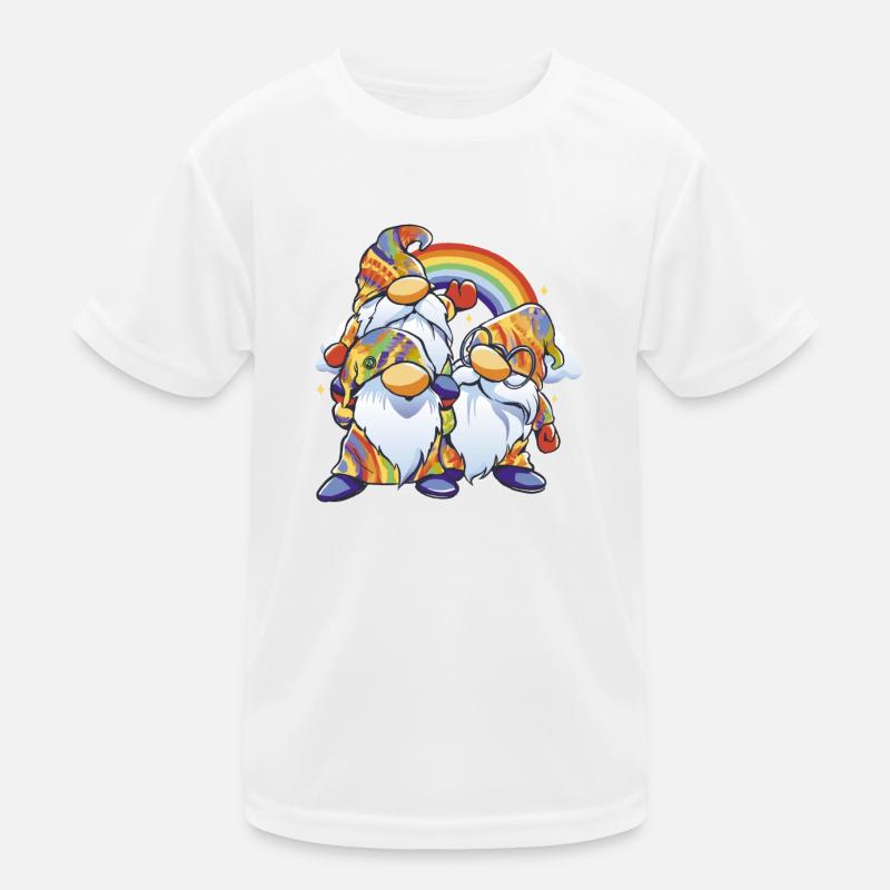 Rainbow Gnome Duo Kids Functional T-Shirt