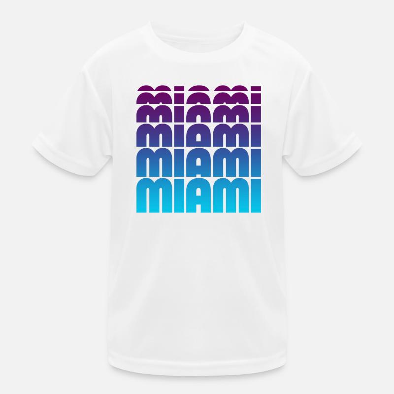 Miami Grid Gradient Kids Functional T-Shirt