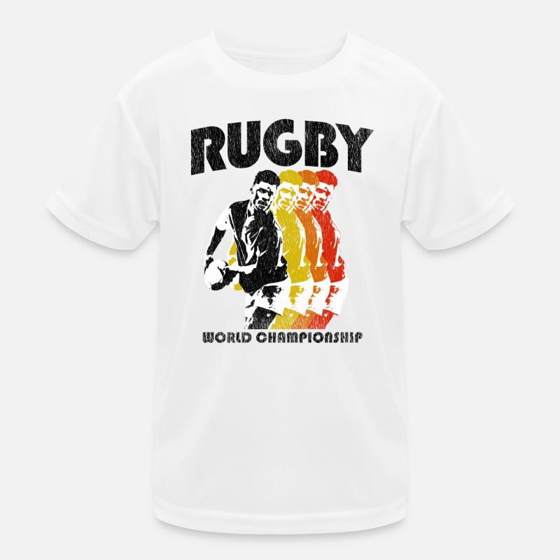 Conception des couleurs du Championnat du Monde de Rugby T-shirt sport Enfant
