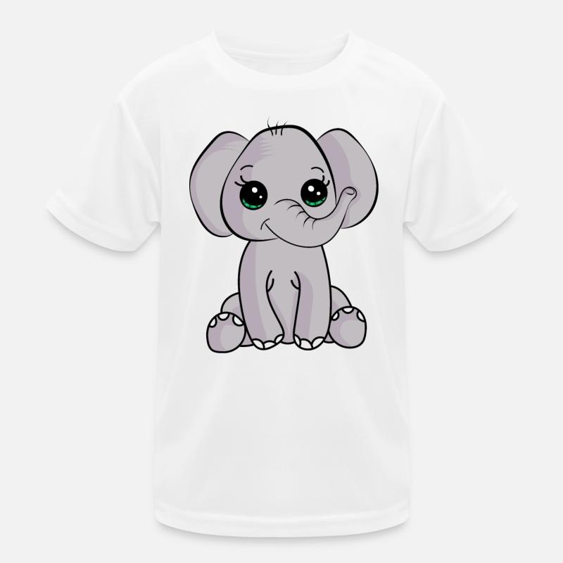 Baby elephant - Kids Functional T-Shirt - white