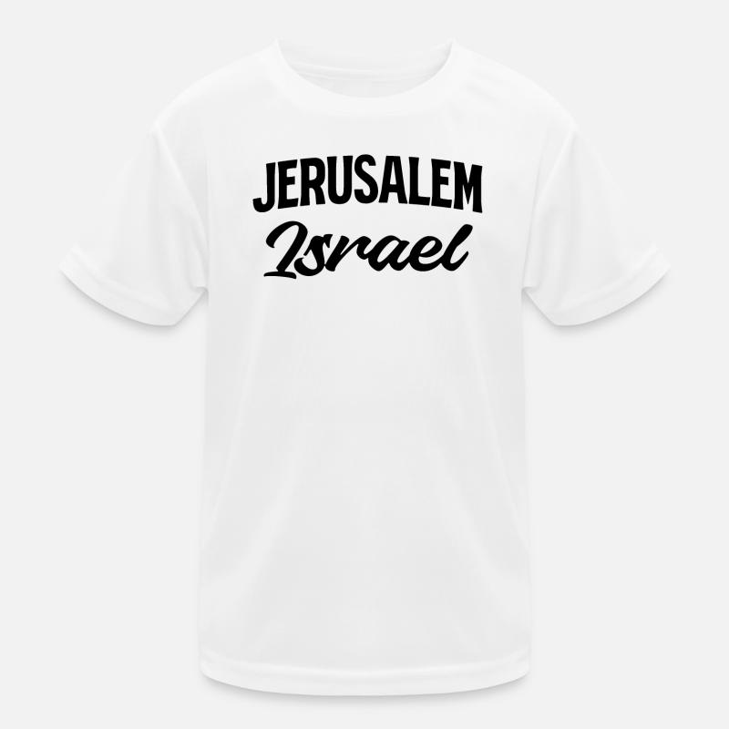 Israel Script Glitter Kinder Funktions-T-Shirt