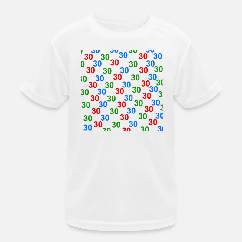 30, unisex, geburtstagsmuster Kinder Funktions-T-Shirt