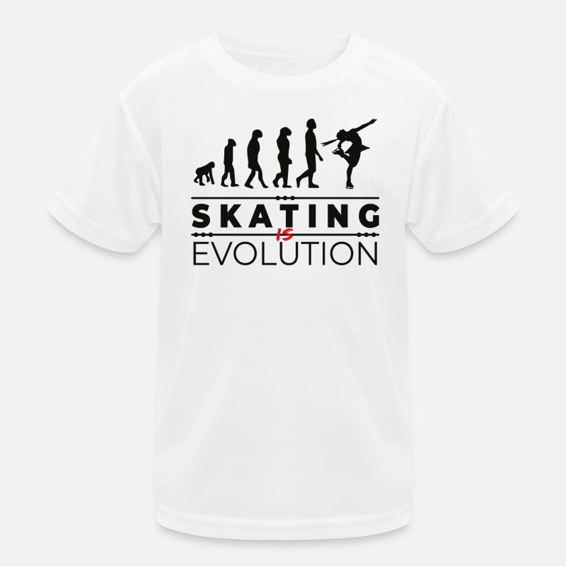 Skating is evolution - Message Humor Parodie Kinder Funktions-T-Shirt