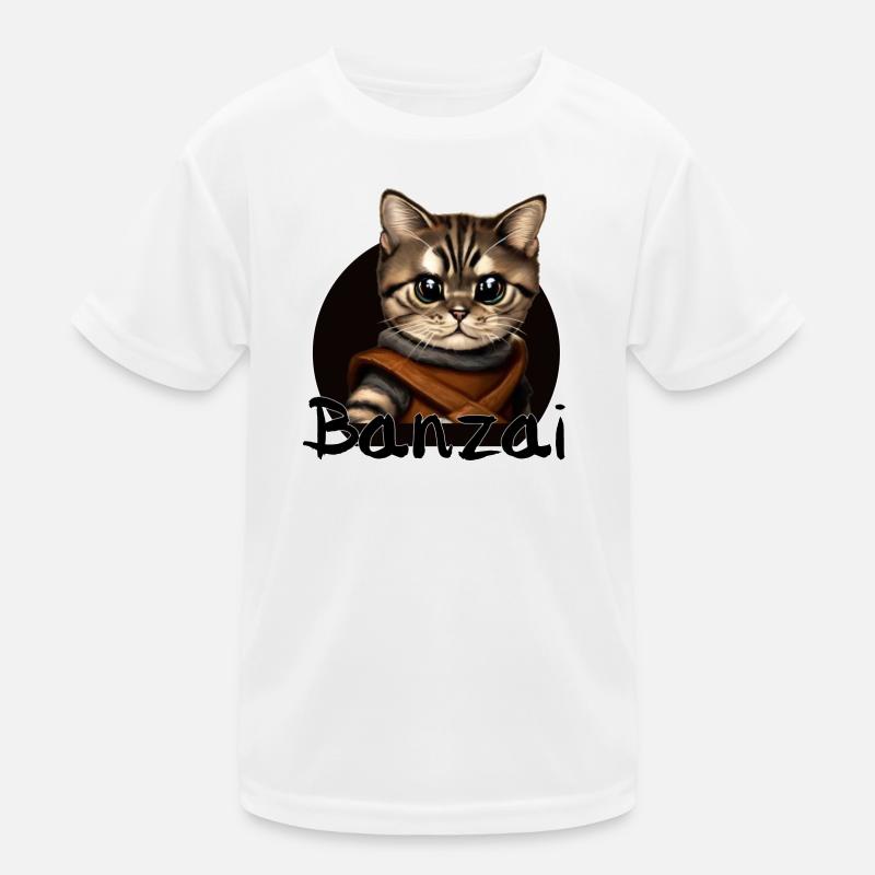 Banzai Katze Weltraumabenteuer Kinder Funktions-T-Shirt