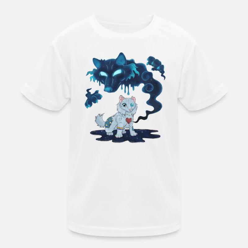 Haunted Plushie Doll: Haunted Wolf Plush Kids Functional T-Shirt