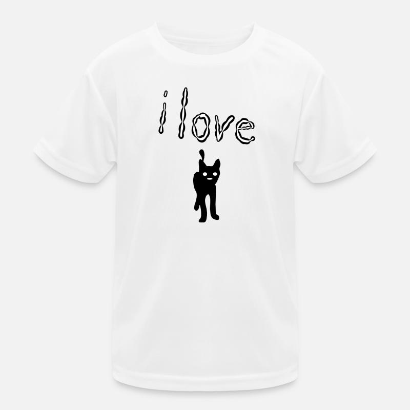 ICH LIEBE KATZEN Kinder Funktions-T-Shirt
