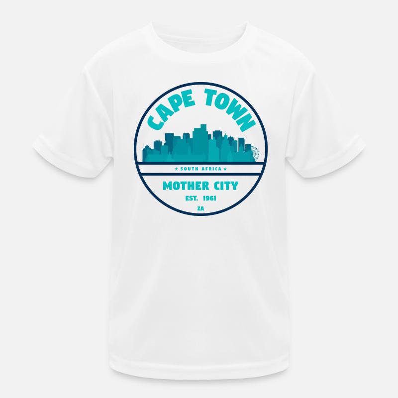 Cape Town Skyline Abzeichen Kinder Funktions-T-Shirt