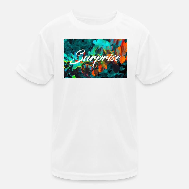 Surprise Colorée Feuillages Script T-shirt sport Enfant