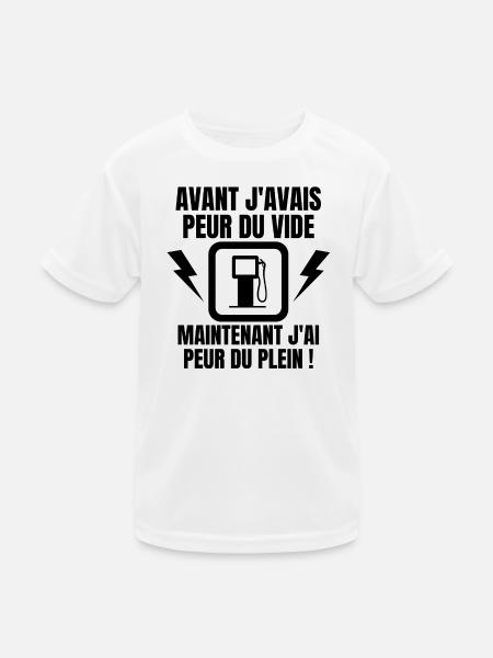 station service, pompiste, essence, carburant - T-shirt sport Enfant - blanc - Devant