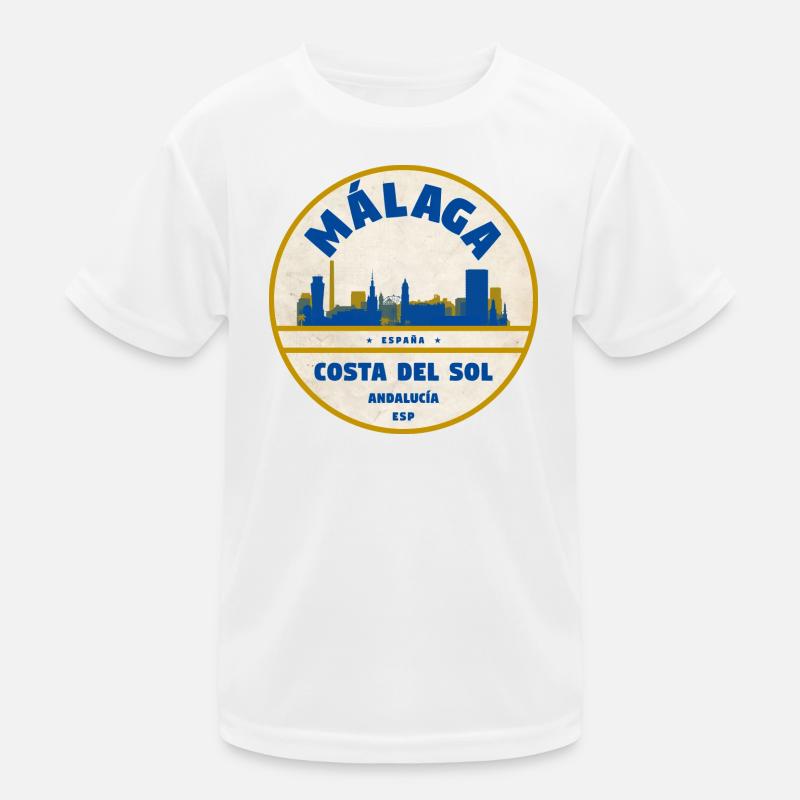 Style côtier de la Skyline de Malaga T-shirt sport Enfant