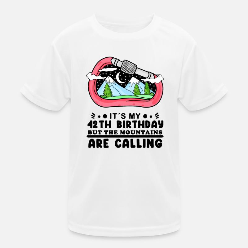 Montagnes du 42e anniversaire T-shirt sport Enfant