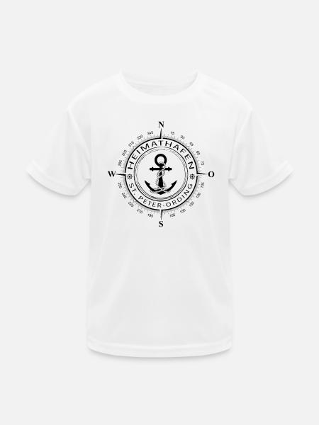 Heimathafen St Peter Ording - Kinder Funktions-T-Shirt - Weiß