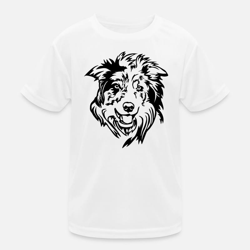 Tête de Border Collie T-shirt sport Enfant