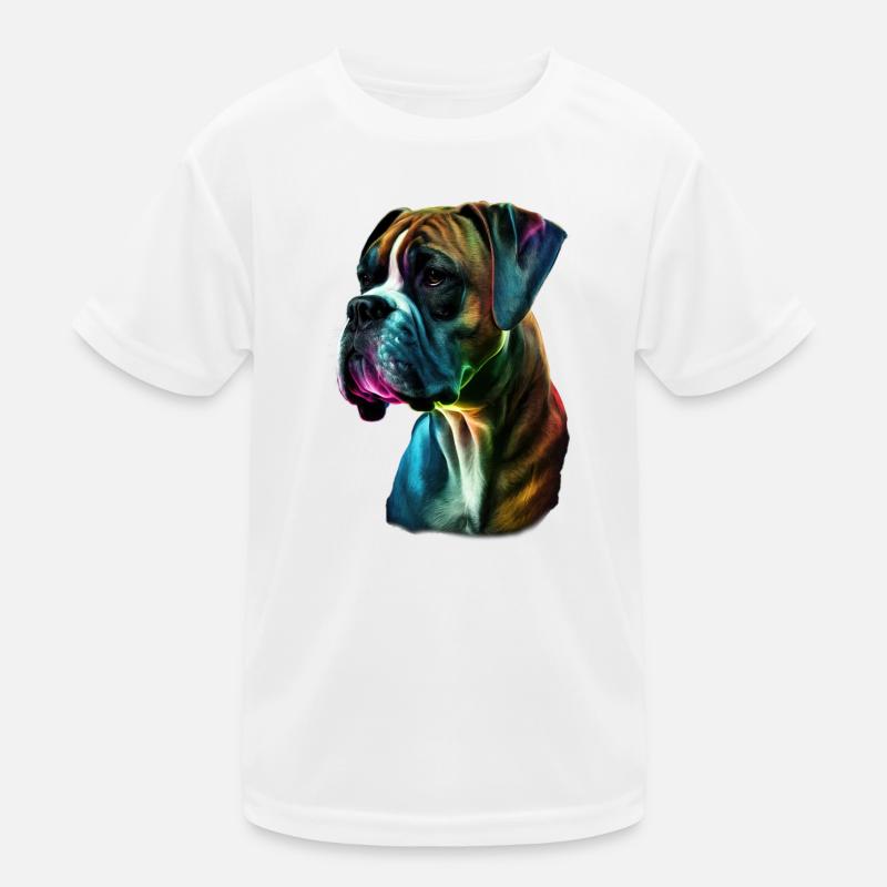 Boxer Hund bunt Kinder Funktions-T-Shirt