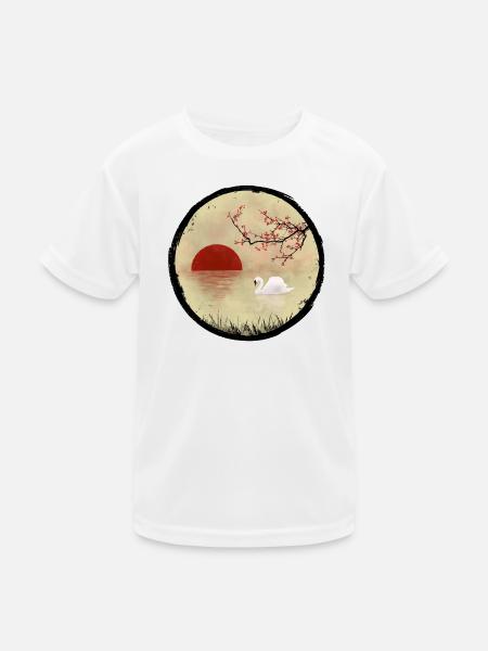 Schwansee - Kinder Funktions-T-Shirt - Weiß