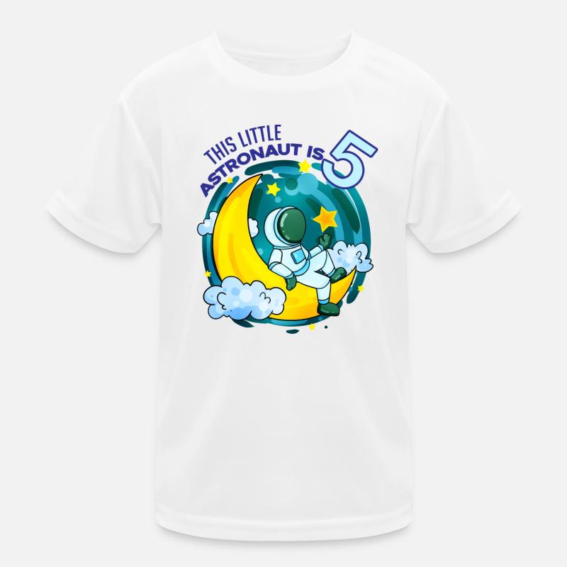 5 Jahre Geburtstag Junge Geschenk - Kinder Funktions-T-Shirt - Weiß